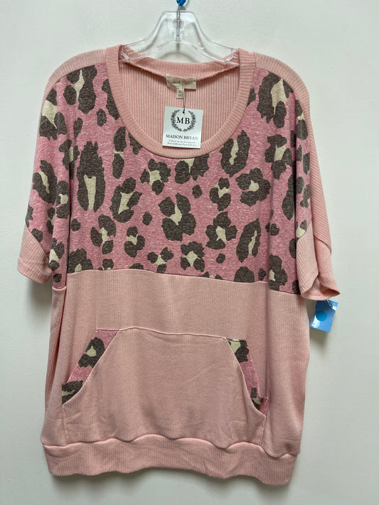 Top Short Sleeve By Clothes Mentor In Pink, Size: Xl