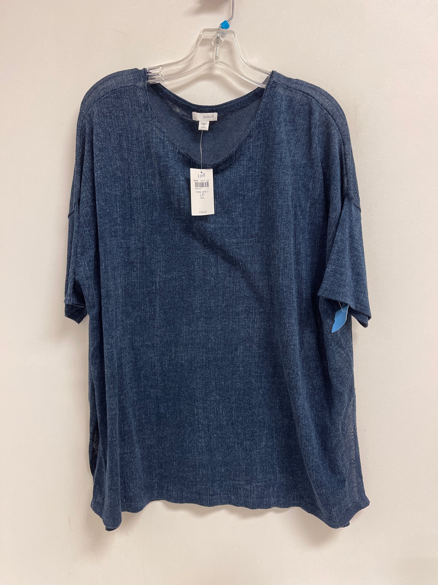 Top Short Sleeve By Pure Jill In Blue, Size: Lp