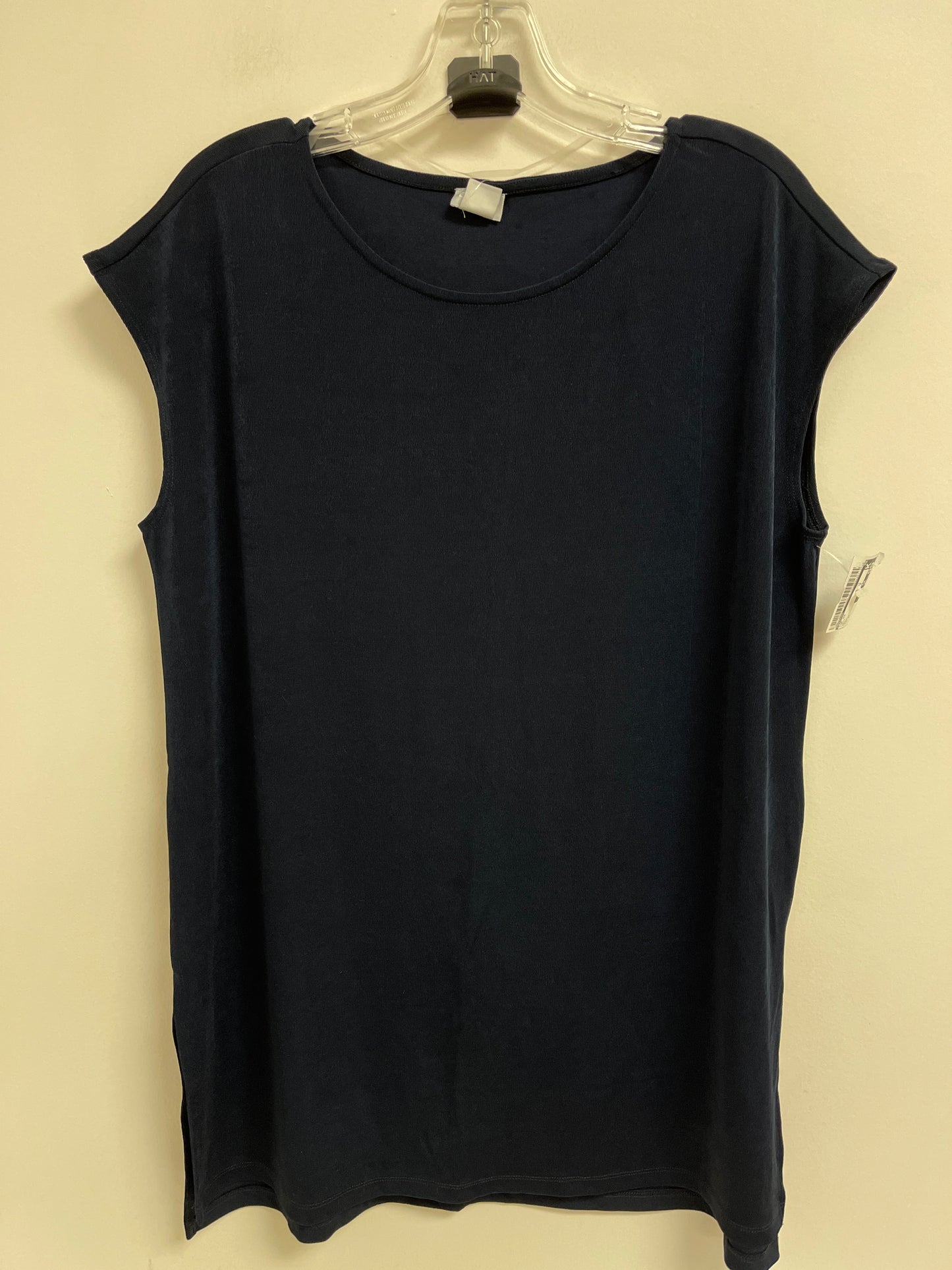 Top Short Sleeve By Chicos In Navy, Size: Xl