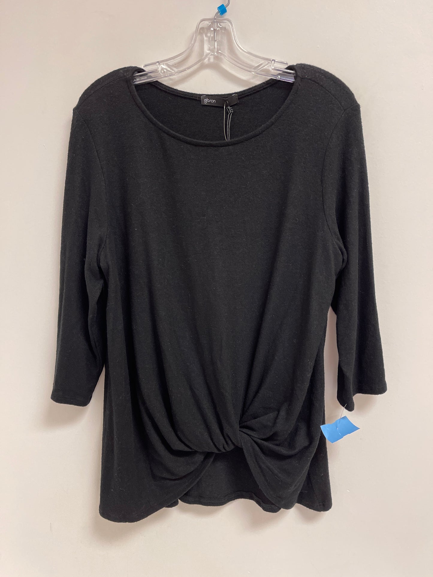 Top Long Sleeve By Gibson In Black, Size: L