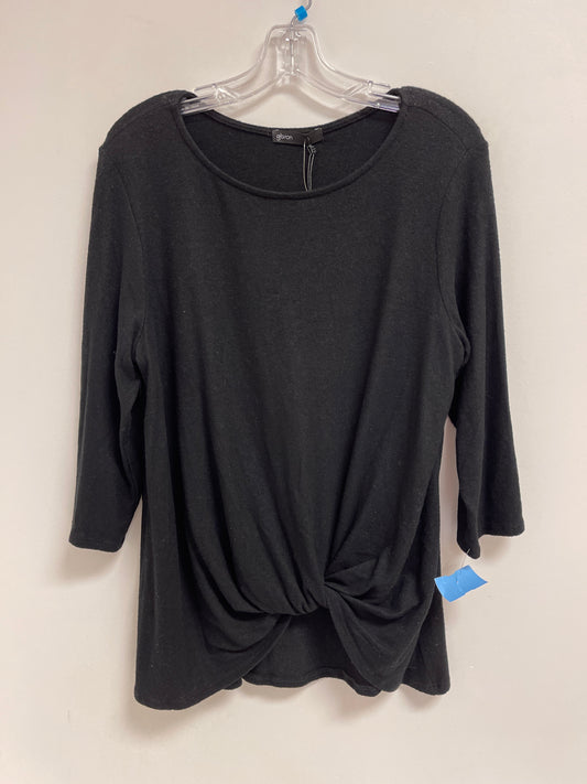 Top Long Sleeve By Gibson In Black, Size: L