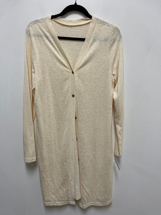 Sweater Cardigan By Clothes Mentor In Cream, Size: M