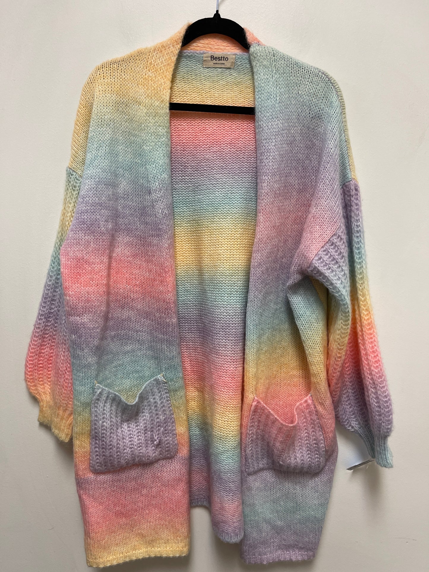 Sweater Cardigan By Clothes Mentor In Multi-colored, Size: L