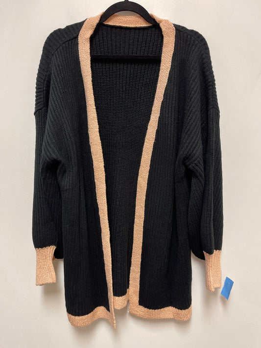 Sweater Cardigan By Clothes Mentor In Black & Cream, Size: M