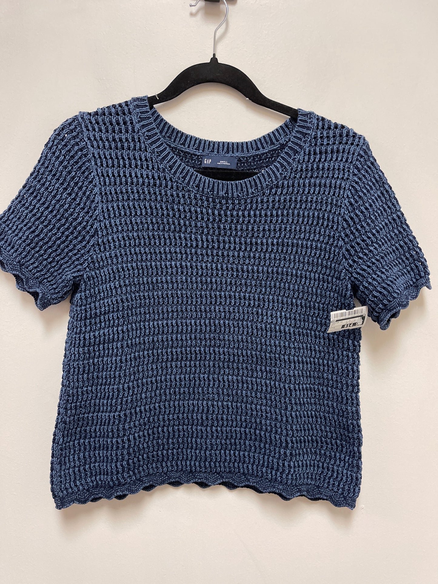 Sweater Short Sleeve By Gap In Navy, Size: S