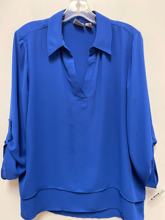 Top Long Sleeve By Chicos In Blue, Size: M