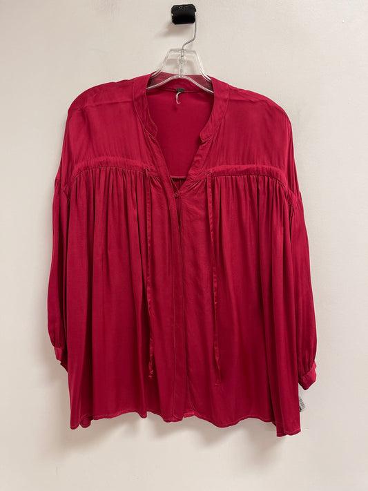 Top Long Sleeve By Clothes Mentor In Red, Size: S