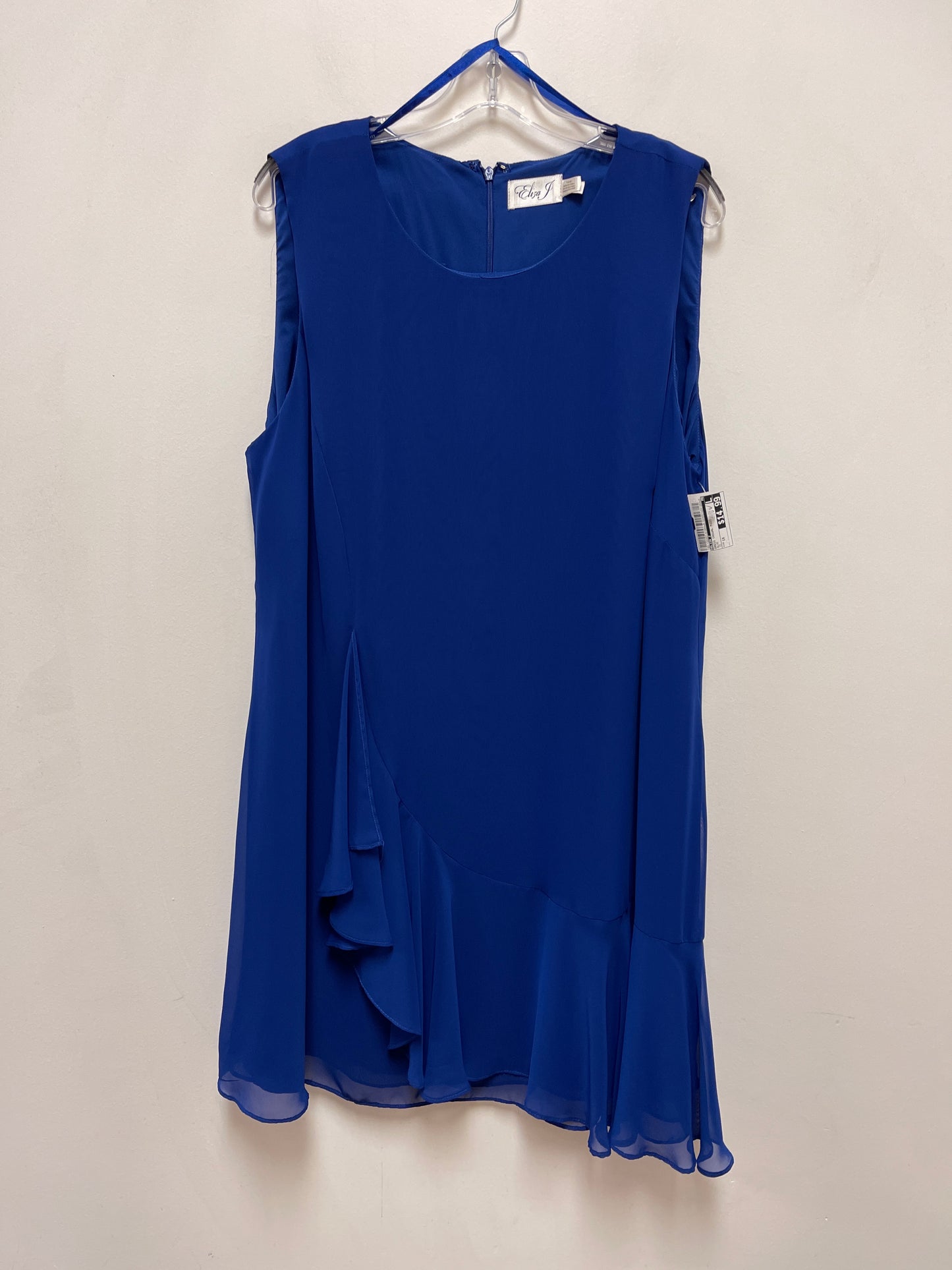 Dress Casual Midi By Eliza J In Blue, Size: 1x