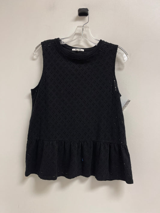 Top Sleeveless By Three Dots In Black, Size: S