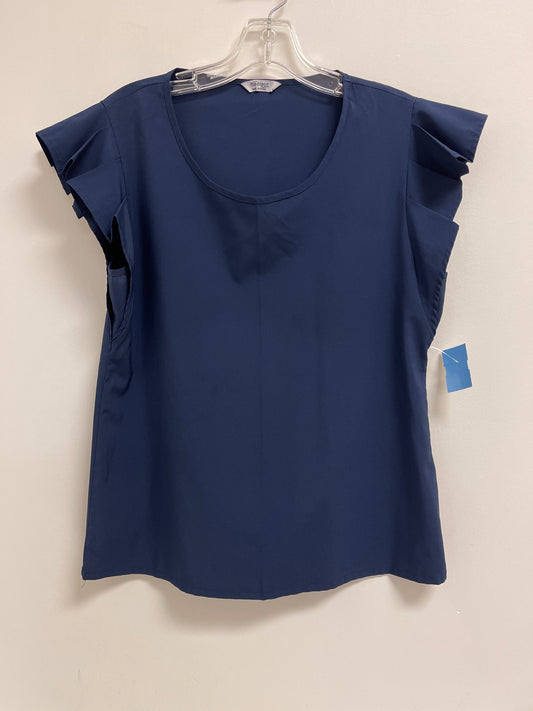 Top Short Sleeve By Clothes Mentor In Navy, Size: L