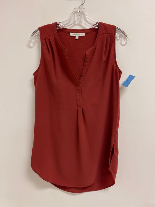 Top Sleeveless By Daniel Rainn In Orange, Size: S