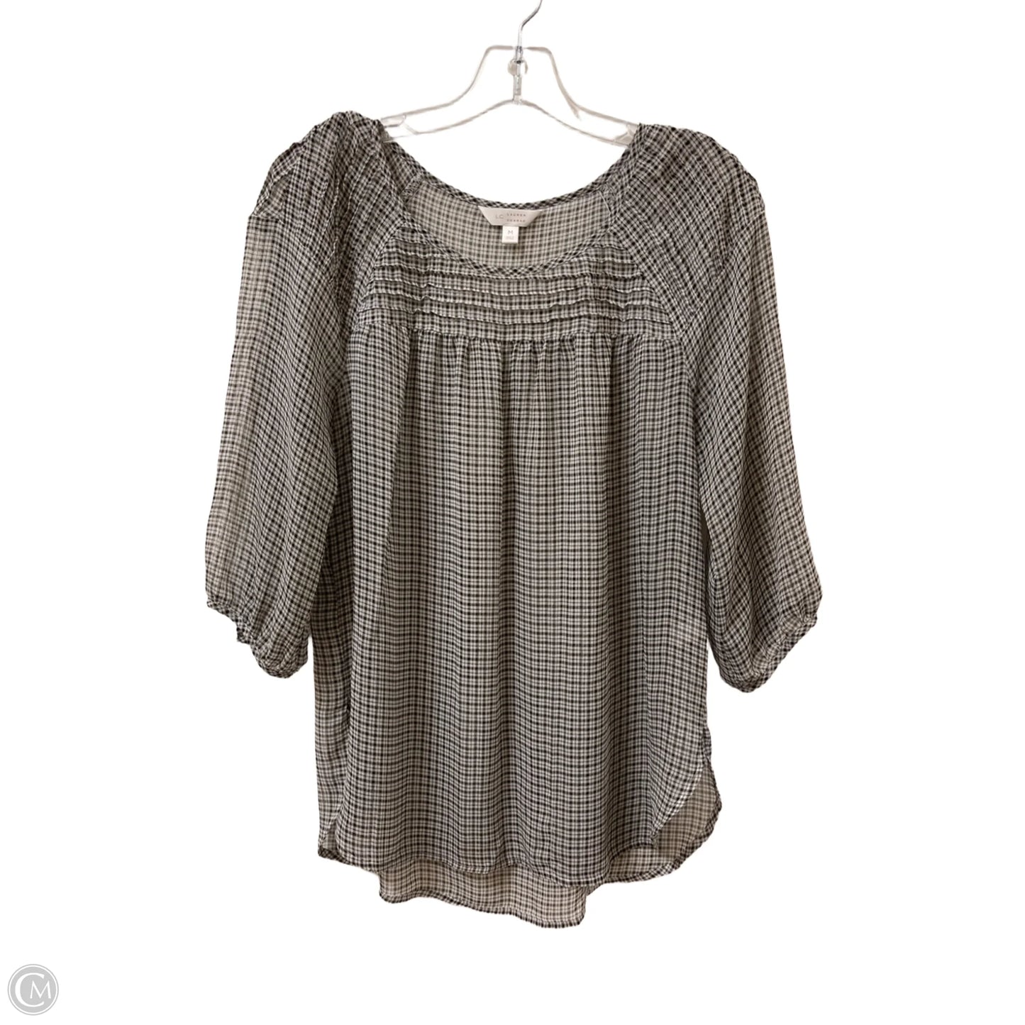 Top Long Sleeve By Lc Lauren Conrad In Black & White, Size: M