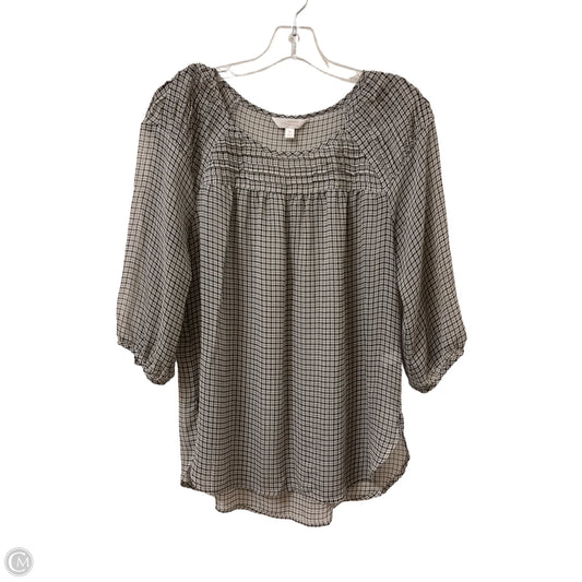Top Long Sleeve By Lc Lauren Conrad In Black & White, Size: M