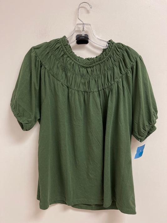 Top Short Sleeve By J. Crew In Green, Size: L