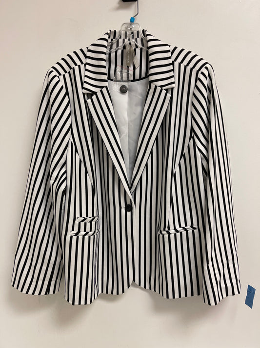 Blazer By Clothes Mentor In Striped Pattern, Size: 2x