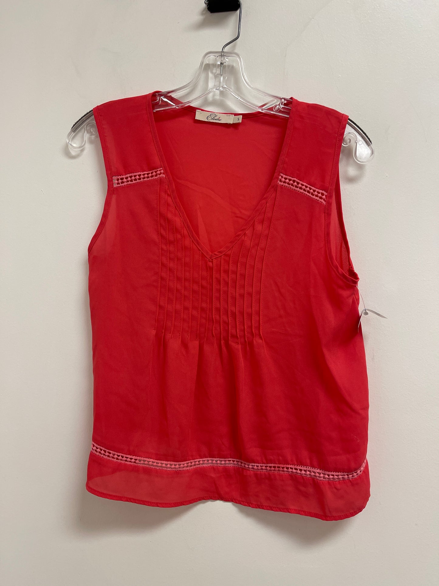 Top Sleeveless By Elodie In Pink, Size: S