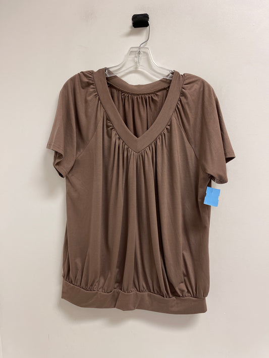 Top Short Sleeve By Clothes Mentor In Brown, Size: S