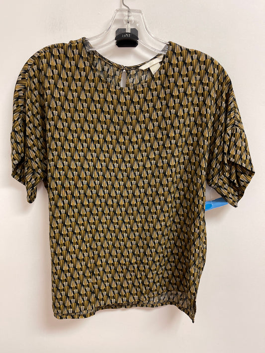 Top Short Sleeve By H&m In Black & Yellow, Size: S