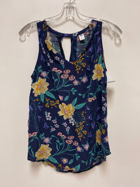 Top Sleeveless By Old Navy In Floral Print, Size: Xs