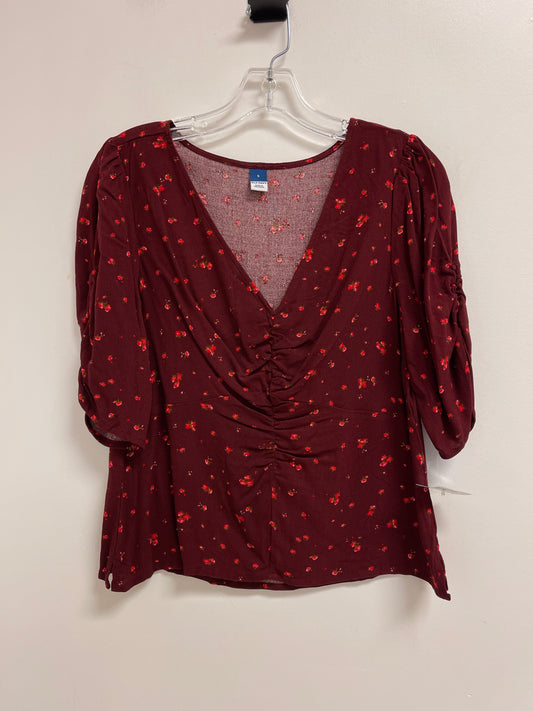 Top Short Sleeve By Old Navy In Red, Size: S