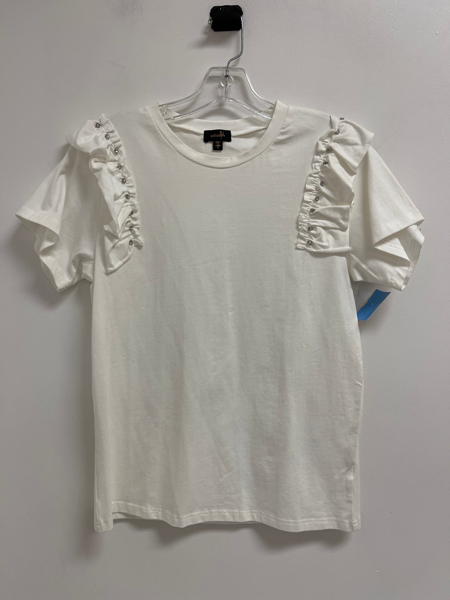 Top Short Sleeve By Clothes Mentor In White, Size: S