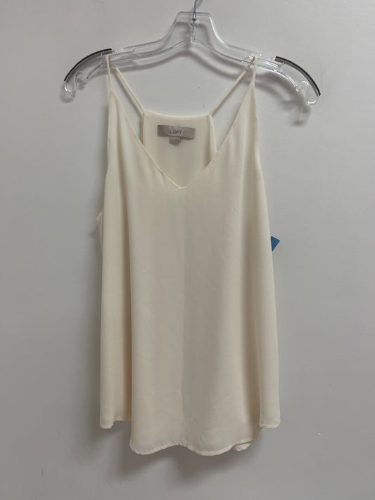 Top Sleeveless By Loft In Cream, Size: S