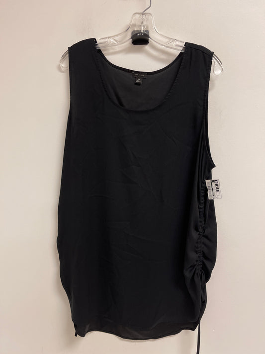 Top Sleeveless By Ann Taylor In Black, Size: 2x