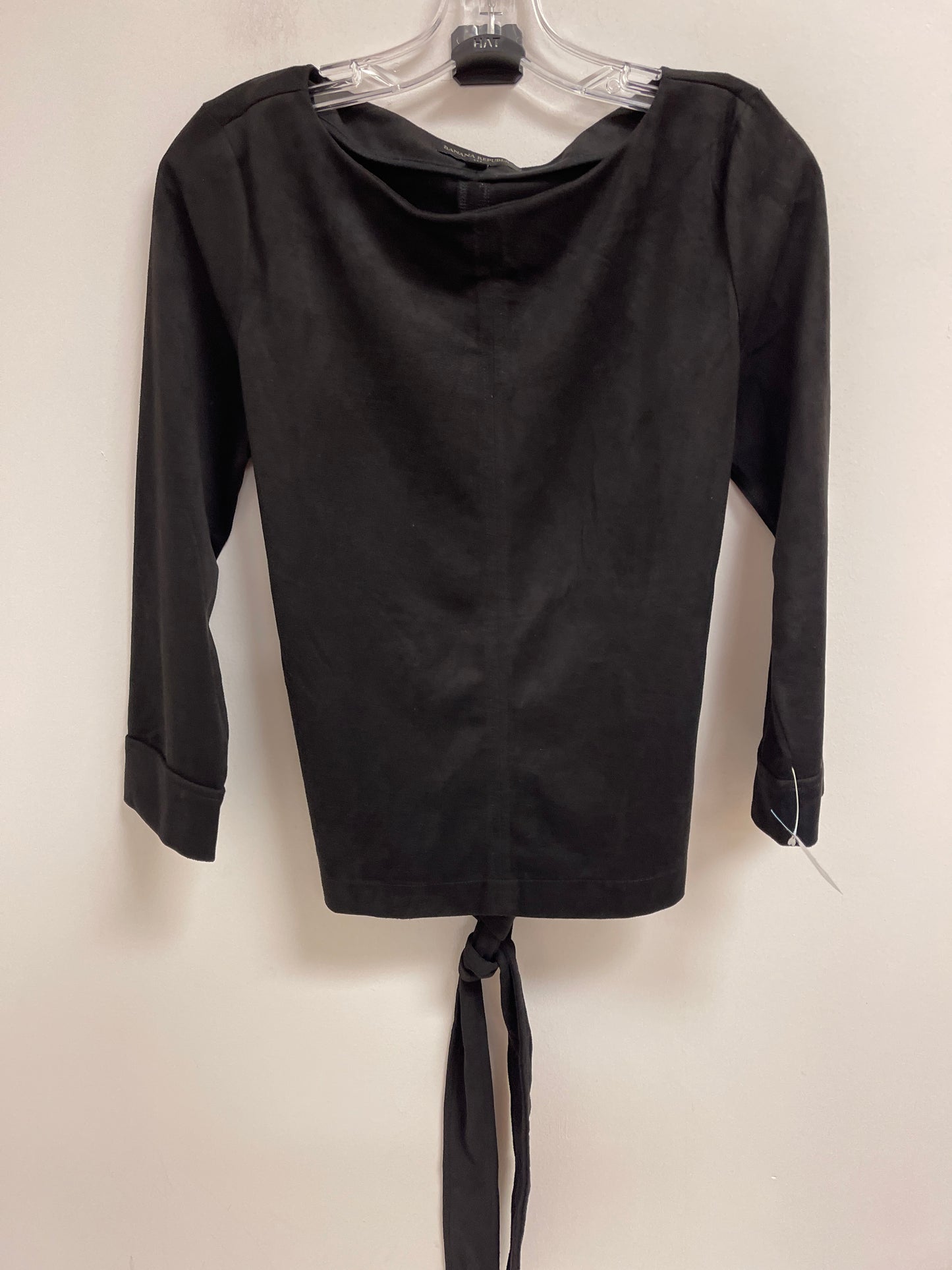 Top Short Sleeve By Banana Republic In Black, Size: M