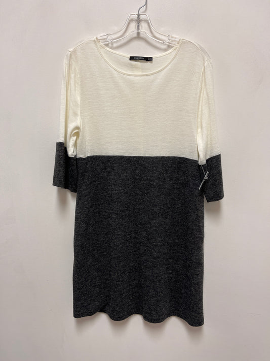 Dress Casual Short By Doe & Rae In Grey & White, Size: M