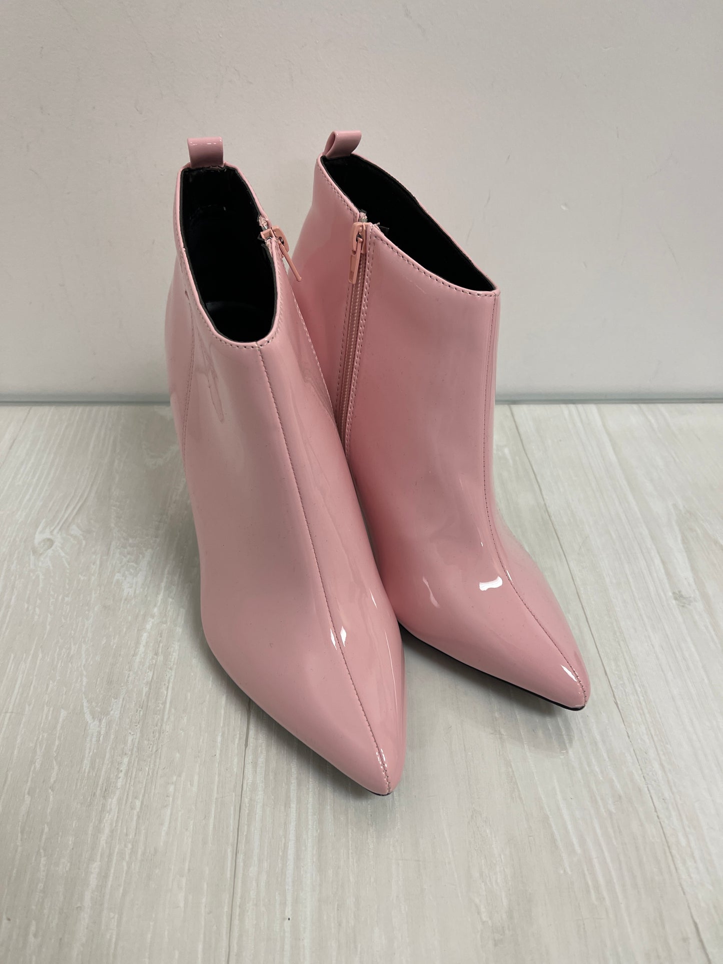 Boots Ankle Heels By Qupid In Pink, Size: 9