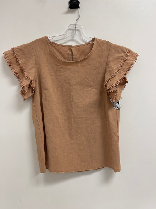 Top Short Sleeve By Clothes Mentor In Brown, Size: Xs