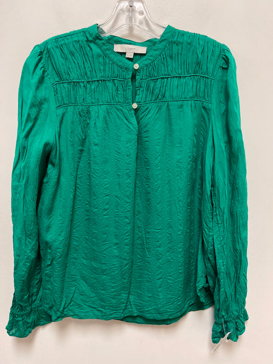 Top Long Sleeve By Loft In Green, Size: S