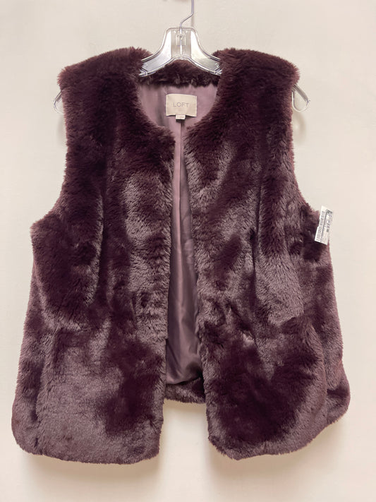 Vest Faux Fur & Sherpa By Loft In Purple, Size: M