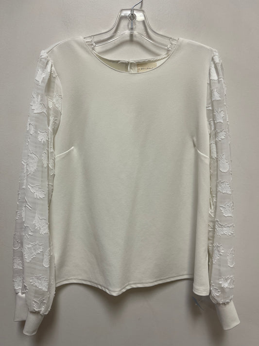 Top Long Sleeve By Melloday In White, Size: L