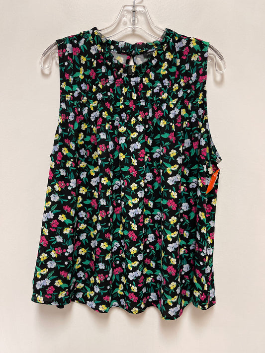 Top Sleeveless By Ann Taylor In Floral Print, Size: L