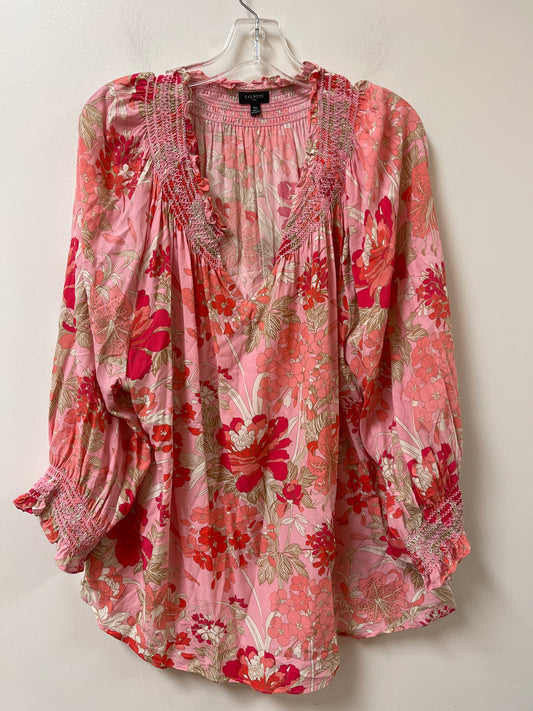 Top Long Sleeve By Talbots In Pink, Size: 3x