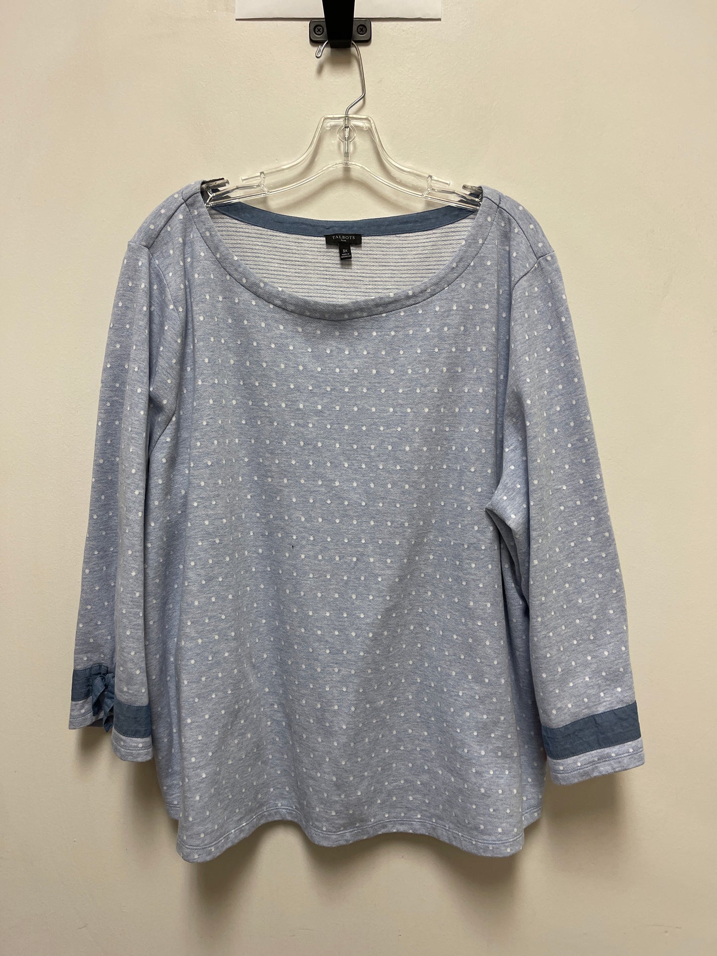 Top Long Sleeve By Talbots In Polkadot Pattern, Size: 3x