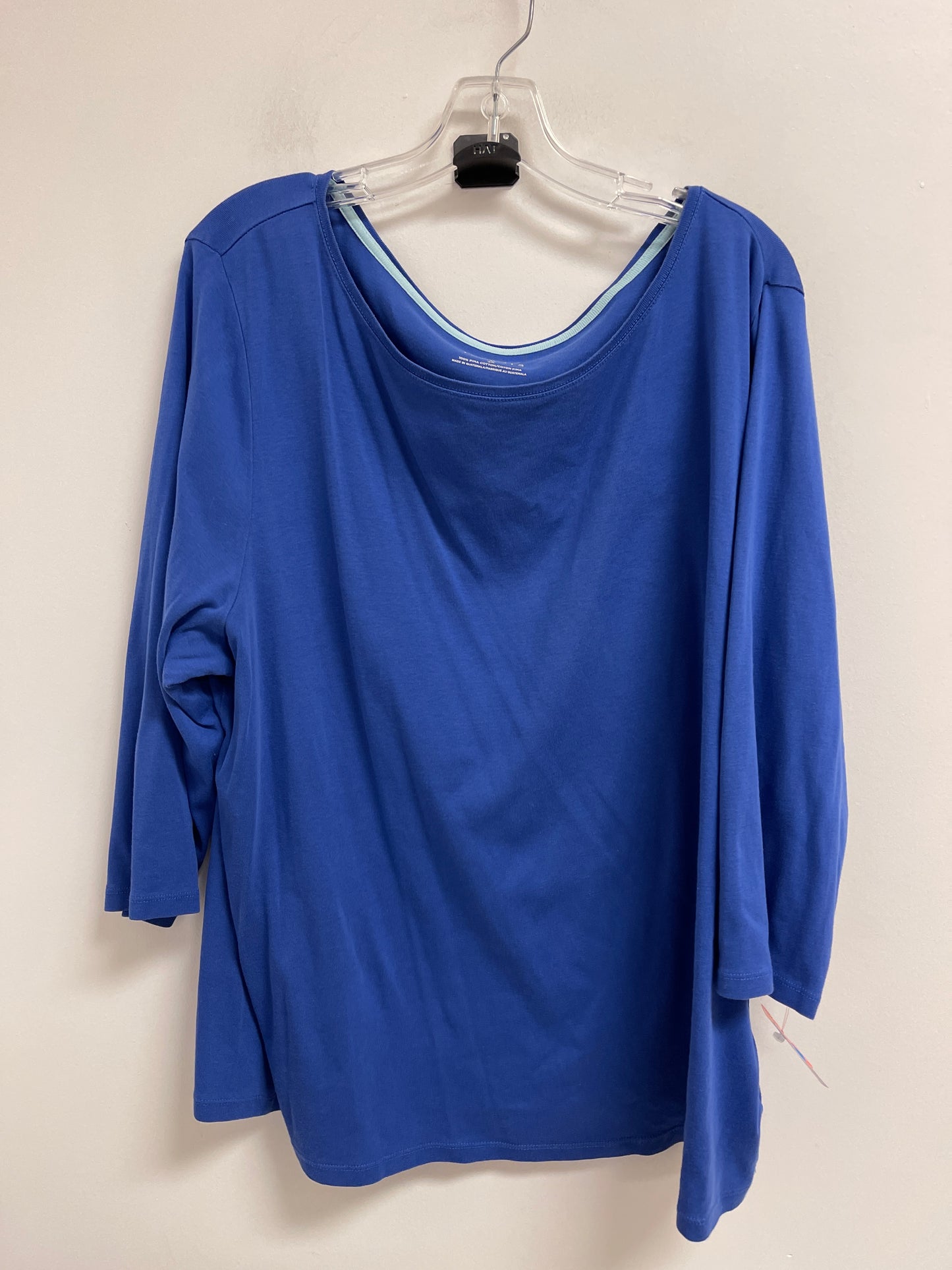 Top Long Sleeve By Talbots In Blue, Size: 3x