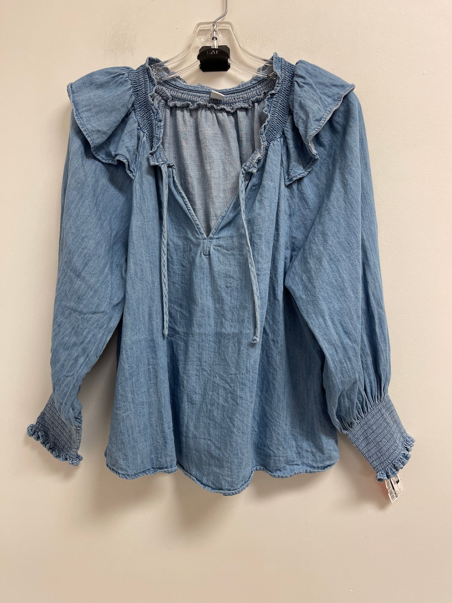 Top Long Sleeve By Old Navy In Blue, Size: L