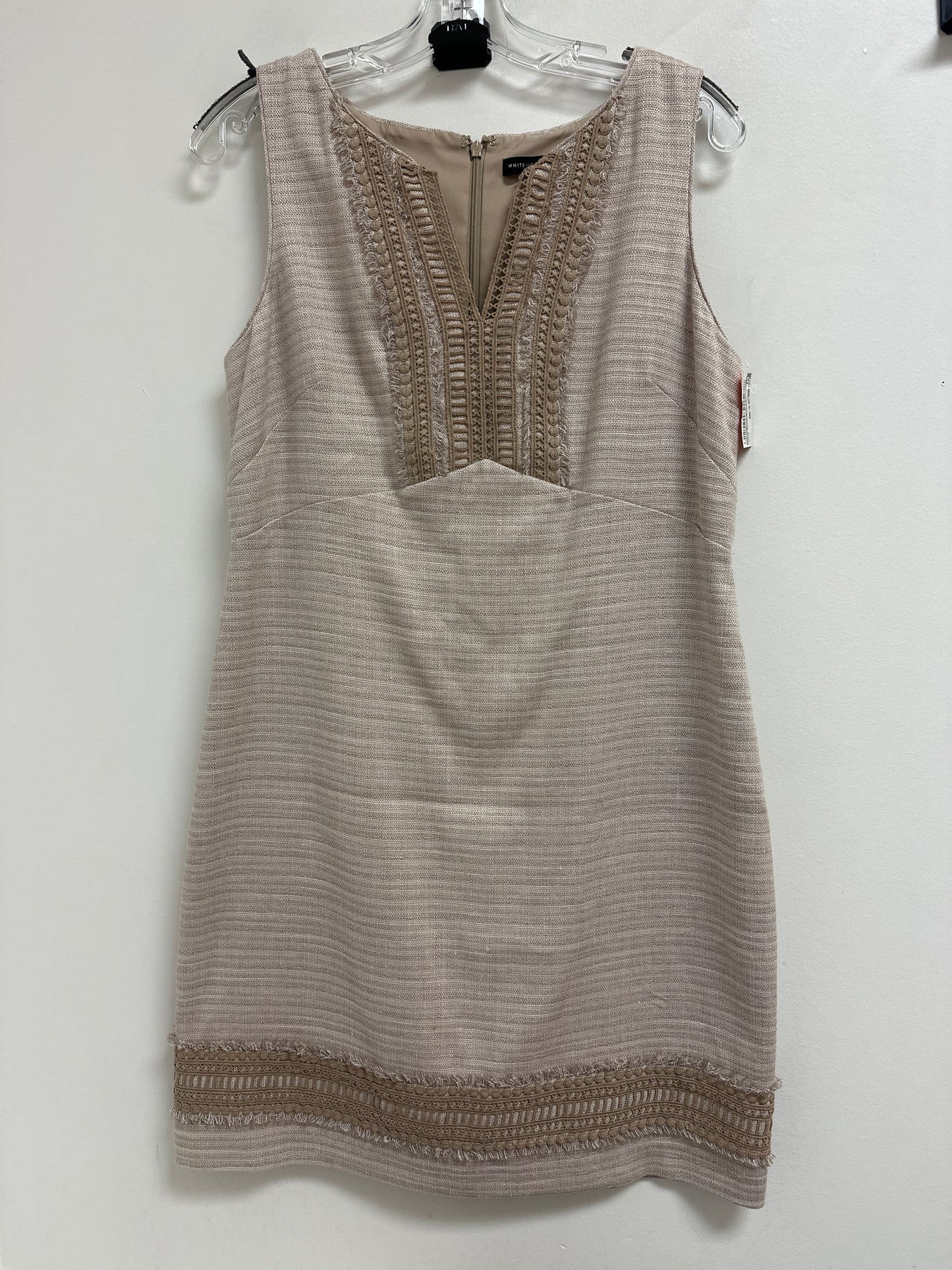 Dress Casual Short By White House Black Market In Cream, Size: M