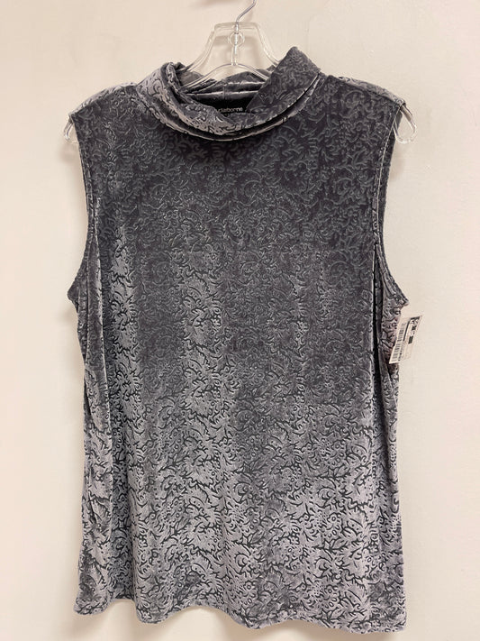 Top Sleeveless By Liz Claiborne In Grey, Size: L