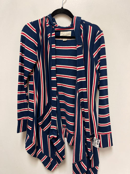 Sweater Cardigan By Clothes Mentor In Blue & Red, Size: S