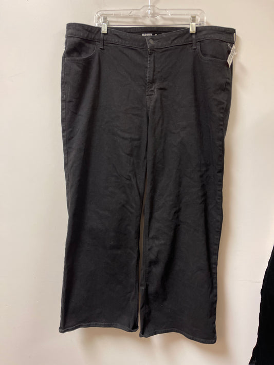 Jeans Wide Leg By Old Navy In Black Denim, Size: 22