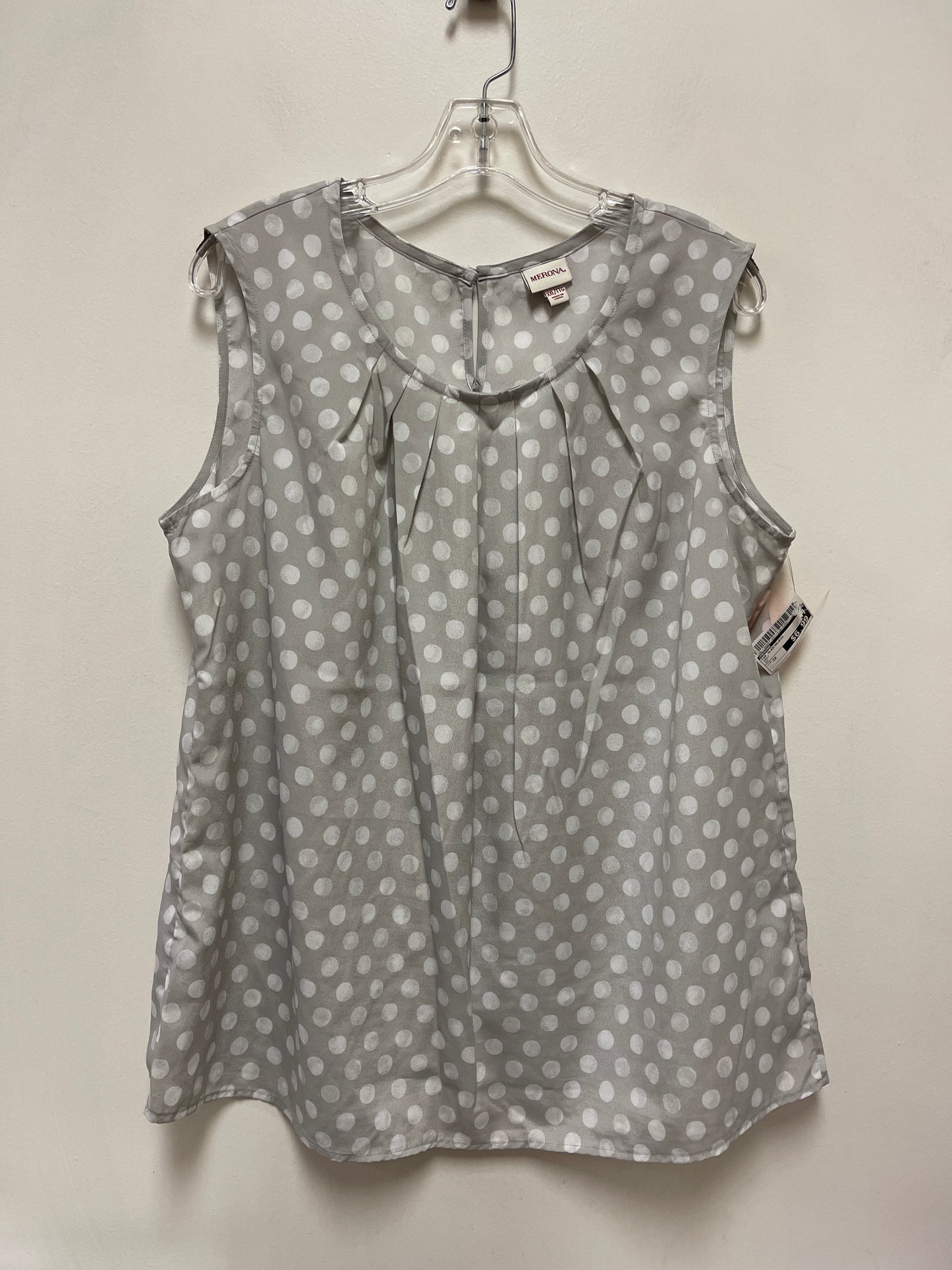 Top Sleeveless By Merona In Grey, Size: 2x