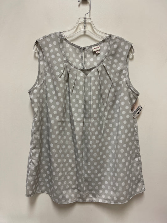 Top Sleeveless By Merona In Grey, Size: 2x