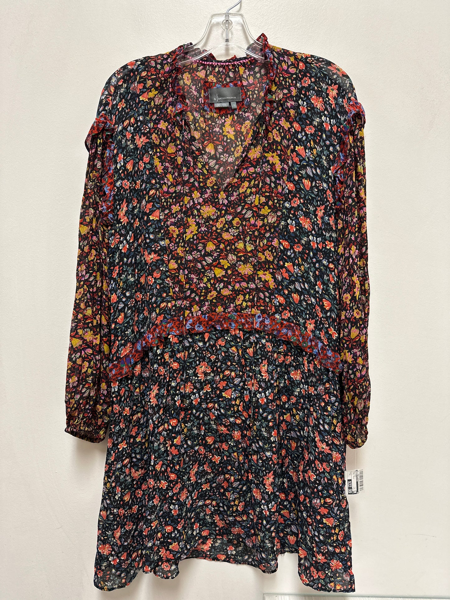 Tunic Long Sleeve By Anthropologie In Floral Print, Size: S