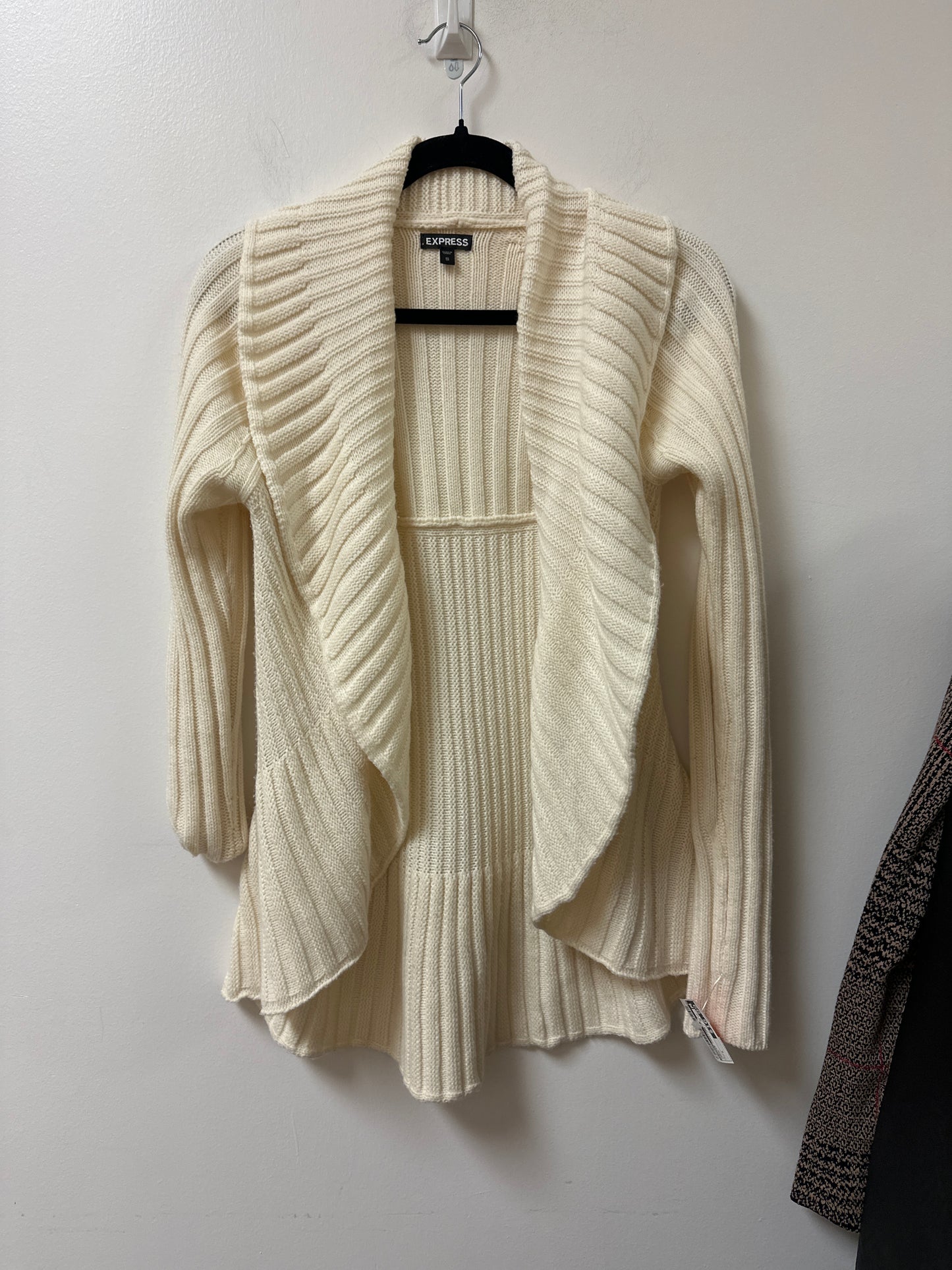 Sweater Cardigan By Express In Cream, Size: S