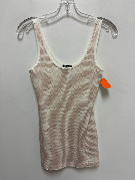 Top Sleeveless By Express In Cream, Size: S