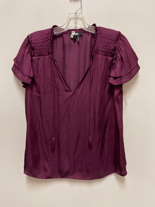 Top Short Sleeve Designer By Paige In Purple, Size: S