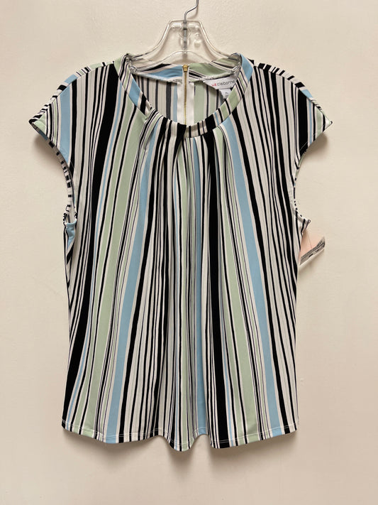 Top Sleeveless By Liz Claiborne In Striped Pattern, Size: Lp